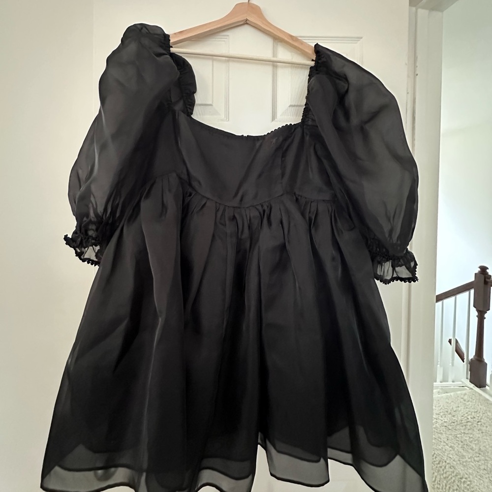 Selkie Puff Dress - Black